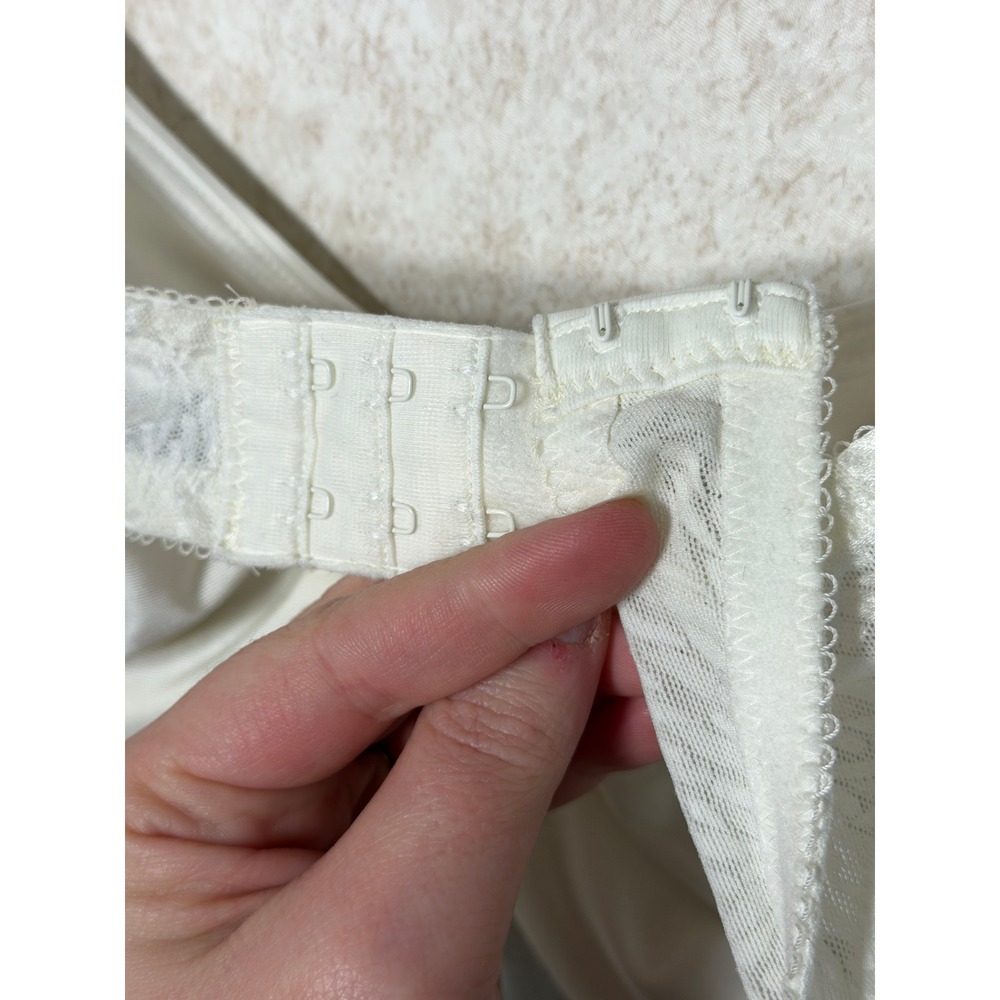 Wacoal Underwire‎ Bra 38C White Full Coverage 855367 Jacquard Unpadded Comfort - Picture 6 of 6